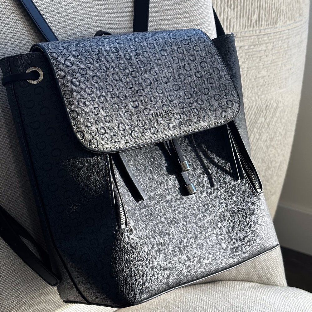 NEW Guess Rhett All Grey Backpack Bag